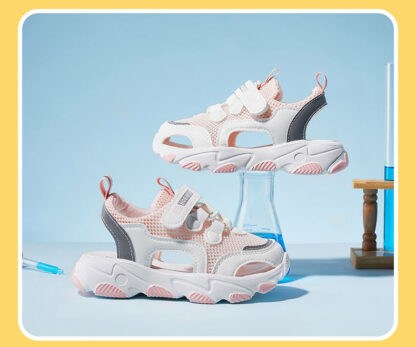 Fashion Single Shoes Children Sandals Boys Beach Toe Cap Sneakers - Image 2